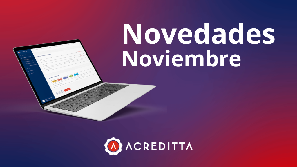 Novedades de la plataforma Acreditta (noviembre de 2023)